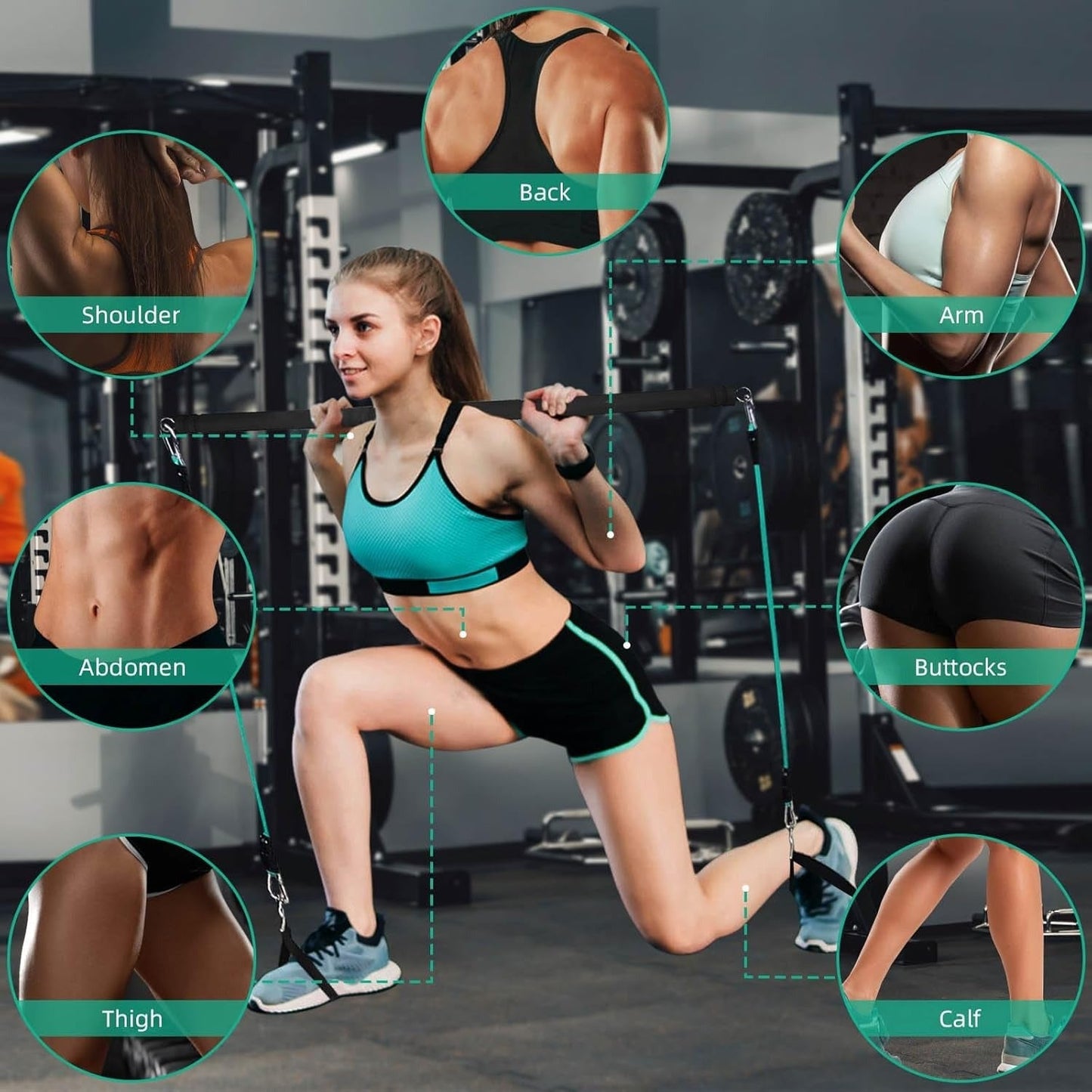 Multi-functional Pilates and Weight Training Bar
